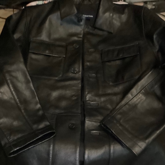 Structure Genuine Leather Men’s Jacket Size M Medium - Picture 1 of 16